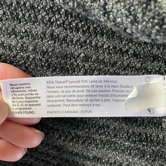 Eileen Fisher Gray Wrap Sweater - Picture 5 of 6